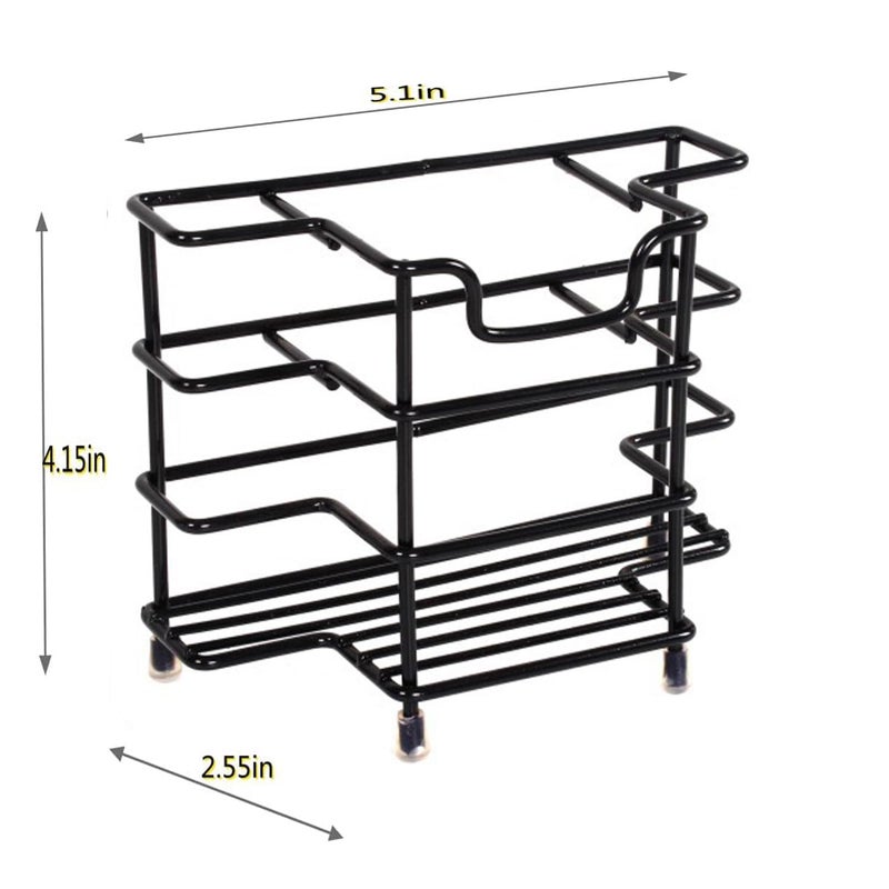 Wbbog Stainless Steel Toothbrush and Toothpaste Holder for Bathroom - 3-Slot Organizer with Modern Black Design  Space-Saving and Hygienic Bathroom Storage for Countertop or Shower (Medium) - Image 5
